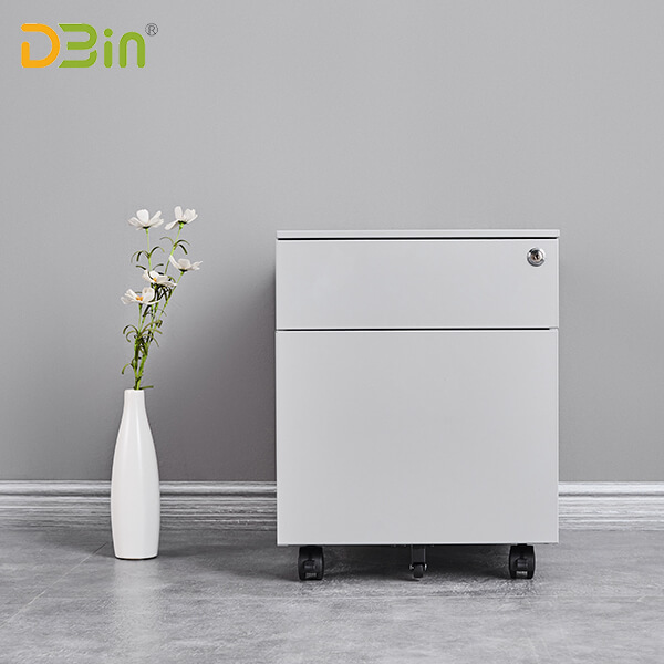 SB-X001 W390二抽銀色側拉活動柜